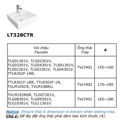 Chậu rửa lavabo đặt bàn TOTO LT328CTR 7 Chậu rửa lavabo đặt bàn TOTO LT328CTR