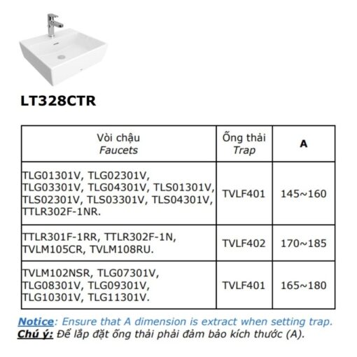 Chậu rửa lavabo đặt bàn TOTO LT328CTR