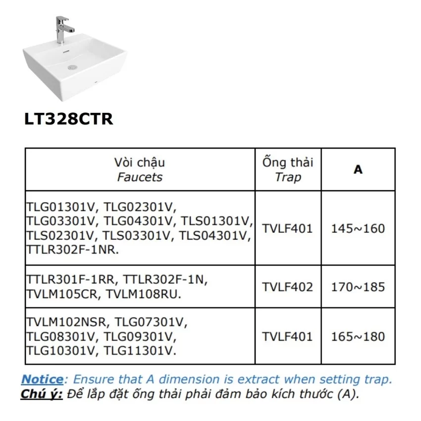 Chậu rửa lavabo đặt bàn TOTO LT328CTR 10 Cận cảnh chậu rửa lavabo TOTO LT328CTR