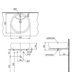 Chậu rửa lavabo đặt bàn TOTO LT367CR (LT367CT)