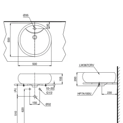 Chậu rửa lavabo đặt bàn TOTO LT367CR (LT367CT)