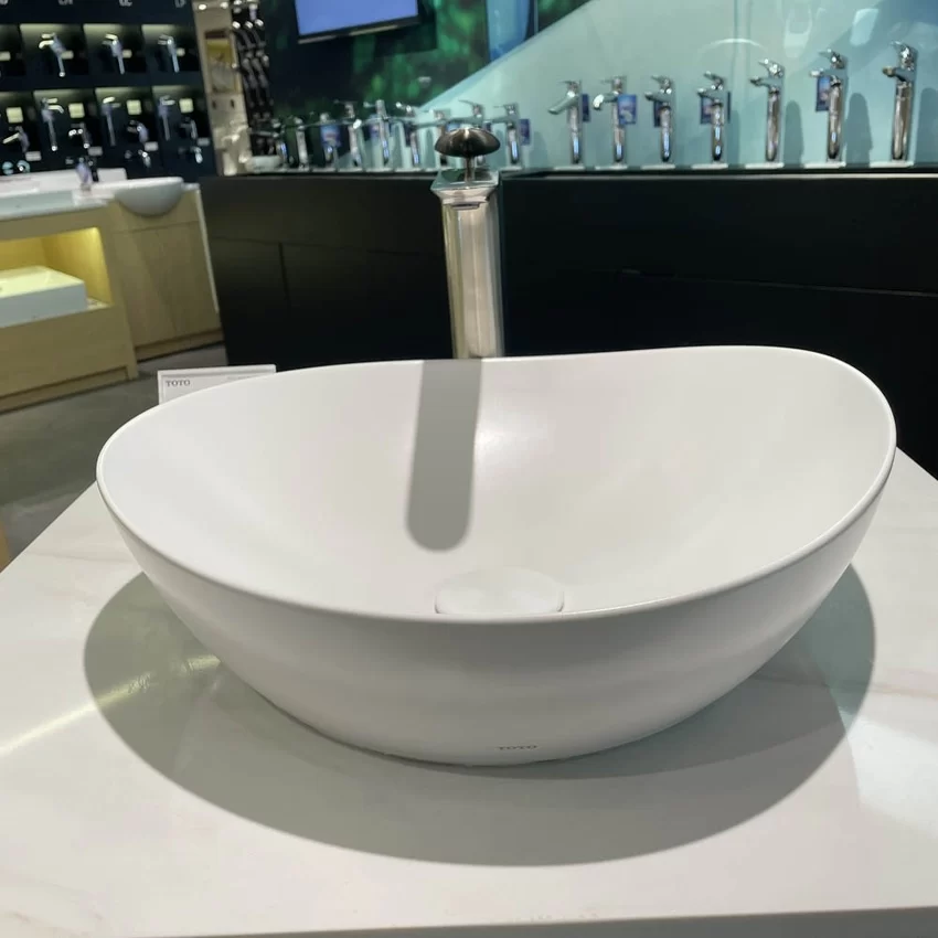 Chậu rửa lavabo đặt bàn TOTO LT4704G19 Linear Ceram (bộ thoát thải VM5D419V) 12 Chậu rửa lavabo đặt bàn TOTO LT4704G19 Linear Ceram (bộ thoát thải VM5D419V)