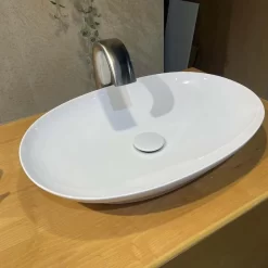 Chậu rửa lavabo đặt bàn TOTO LT4706 (Linear Ceram siêu mỏng 4mm)