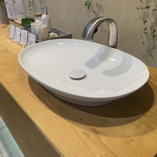 Chậu rửa lavabo đặt bàn TOTO LT4706 (Linear Ceram siêu mỏng 4mm)