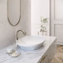 Chậu rửa lavabo đặt bàn TOTO LT4706 (Linear Ceram siêu mỏng 4mm)