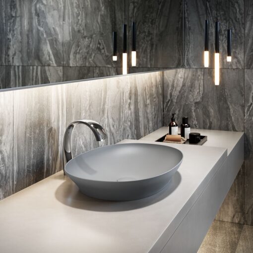 Chậu rửa lavabo đặt bàn TOTO LT4706 (Linear Ceram siêu mỏng 4mm)