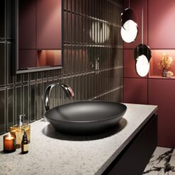 Chậu rửa lavabo đặt bàn TOTO LT4706 (Linear Ceram siêu mỏng 4mm)