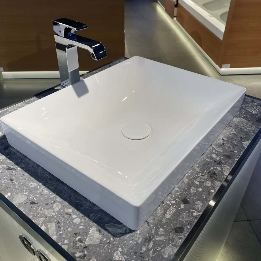 Chậu rửa lavabo đặt bàn TOTO LT4715G17 Linear Ceram (bộ thoát thải VM5D417V) 34 Chậu Rửa Lavabo Đặt Bàn TOTO LT4715G17 Linear Ceram