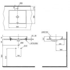 Chậu rửa lavabo đặt bàn TOTO LT4715G17 Linear Ceram (bộ thoát thải VM5D417V) 28 Chậu rửa lavabo đặt bàn TOTO LT4715G17 Linear Ceram (bộ thoát thải VM5D417V)