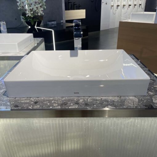 Chậu rửa lavabo đặt bàn TOTO LT4715G19 Linear Ceram (bộ thoát thải VM5D419V)