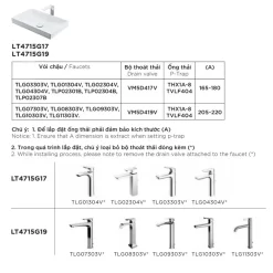 Chậu rửa lavabo đặt bàn TOTO LT4715G19 Linear Ceram (bộ thoát thải VM5D419V) 23 Chậu rửa lavabo đặt bàn TOTO LT4715G19 Linear Ceram (bộ thoát thải VM5D419V)