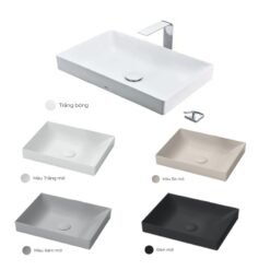 Chậu rửa lavabo đặt bàn TOTO LT4715G19 Linear Ceram (bộ thoát thải VM5D419V)