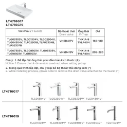 Chậu rửa lavabo đặt bàn TOTO LT4716G17 Linear Ceram siêu mỏng (bộ thoát thải VM5D417V)
