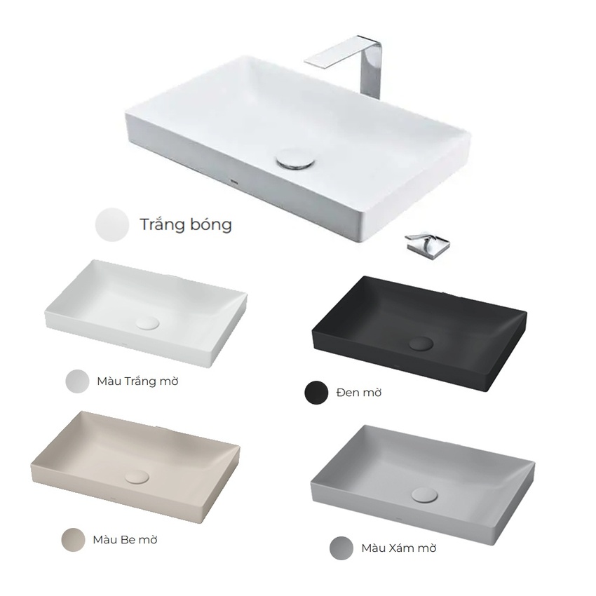 Chậu rửa lavabo đặt bàn TOTO LT4716G17 Linear Ceram - Hải Yến Home Chậu rửa lavabo TOTO LT4716G17 - 11