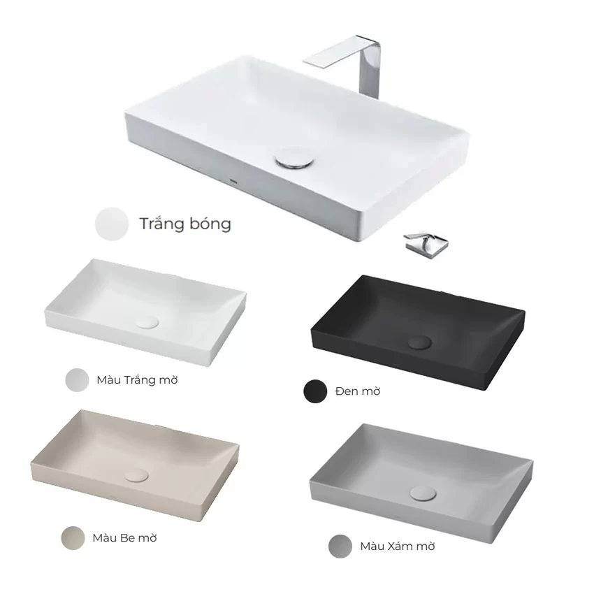 Chậu rửa lavabo đặt bàn TOTO LT4716G17 Linear Ceram - Hải Yến Home Chậu rửa lavabo TOTO LT4716G17 - 11