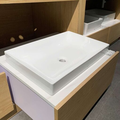 Chậu rửa lavabo đặt bàn TOTO LT4716G19 Linear Ceram (bộ thoát thải VM5D419V)