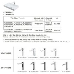 Chậu rửa lavabo đặt bàn TOTO LT4716G19 Linear Ceram (bộ thoát thải VM5D419V)