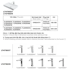 Chậu rửa lavabo đặt bàn TOTO LT4716G19 Linear Ceram (bộ thoát thải VM5D419V)