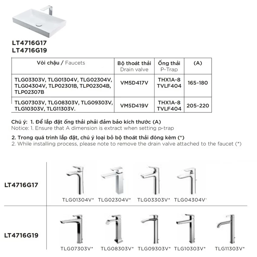 Chậu rửa lavabo đặt bàn TOTO LT4716G19 Linear Ceram (bộ thoát thải VM5D419V) 4 Chậu rửa lavabo đặt bàn TOTO LT4716G19 Linear Ceram (bộ thoát thải VM5D419V)