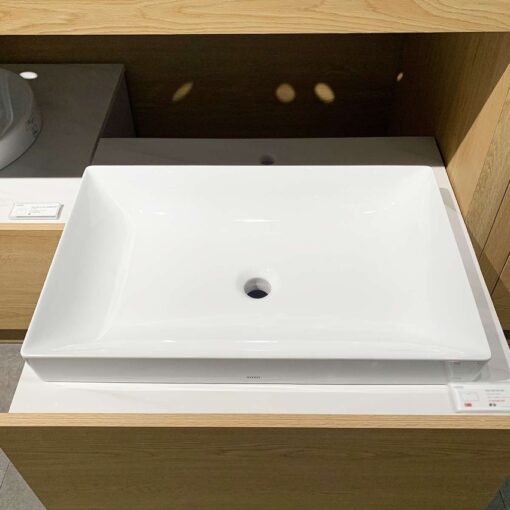 Chậu rửa lavabo đặt bàn TOTO LT4716G19 Linear Ceram (bộ thoát thải VM5D419V)
