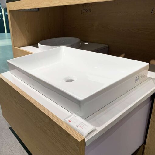 Chậu rửa lavabo đặt bàn TOTO LT4716G19 Linear Ceram (bộ thoát thải VM5D419V)