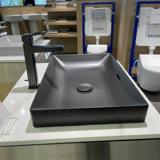 Chậu rửa lavabo đặt bàn TOTO LT4716G19 Linear Ceram (bộ thoát thải VM5D419V)