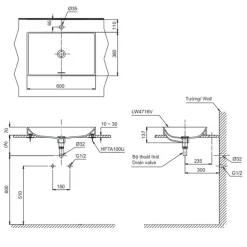 Chậu rửa lavabo đặt bàn TOTO LT4716G19 Linear Ceram (bộ thoát thải VM5D419V) 28 Chậu rửa lavabo đặt bàn TOTO LT4716G19 Linear Ceram (bộ thoát thải VM5D419V)