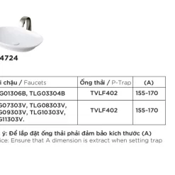 Chậu rửa lavabo đặt bàn TOTO LT4724