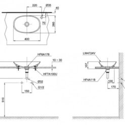 Chậu rửa lavabo đặt bàn TOTO LT4724
