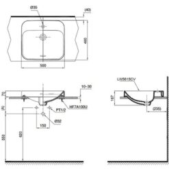 Chậu rửa lavabo đặt bàn TOTO LT5615