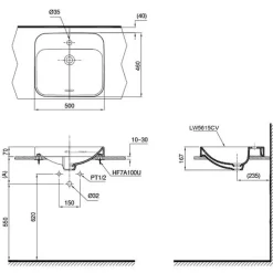 Chậu rửa lavabo đặt bàn TOTO LT5615