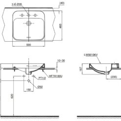 Chậu rửa lavabo đặt bàn TOTO LT5615