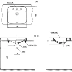 Chậu rửa lavabo đặt bàn TOTO LT5615