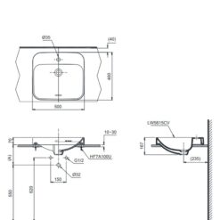 Chậu rửa lavabo đặt bàn TOTO LT5615C