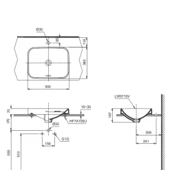 Chậu rửa lavabo đặt bàn TOTO LT5715
