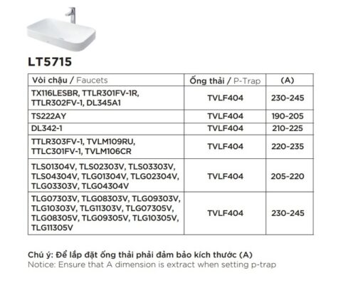 Chậu rửa lavabo đặt bàn TOTO LT5715