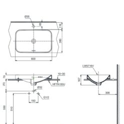 Chậu rửa lavabo đặt bàn TOTO LT5716