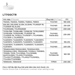 Chậu rửa lavabo đặt bàn TOTO LT700CTR 21 Chậu rửa lavabo đặt bàn TOTO LT700CTR