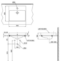 Chậu rửa lavabo đặt bàn TOTO LT710CSR