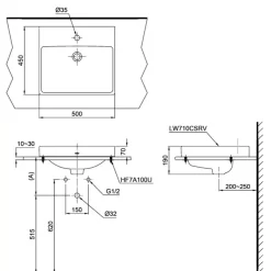 Chậu rửa lavabo đặt bàn TOTO LT710CSR