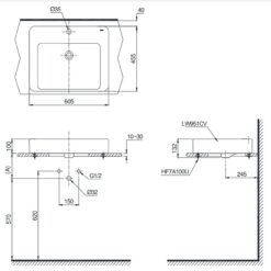 Chậu rửa lavabo đặt bàn TOTO LT951C