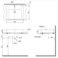 Chậu rửa lavabo đặt bàn TOTO LT951C