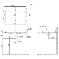 Chậu rửa lavabo đặt bàn TOTO LW1617C