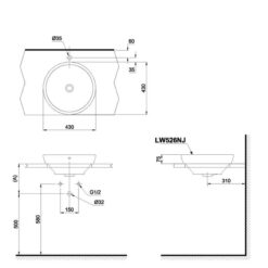 Chậu rửa lavabo đặt bàn TOTO LW526NJU