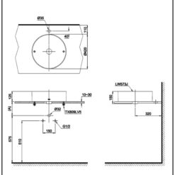 Chậu rửa lavabo đặt bàn TOTO LW573JWF