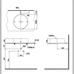 Chậu rửa lavabo đặt bàn TOTO LW573JWF