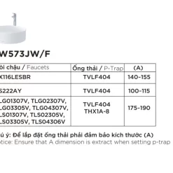 Chậu rửa lavabo đặt bàn TOTO LW573JWF