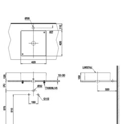 Chậu rửa lavabo đặt bàn TOTO LW574JWF