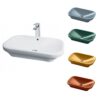 Chậu rửa lavabo đặt bàn TOTO LW630JW/F chậu men màu