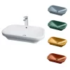Chậu rửa lavabo đặt bàn TOTO LW630JW/F chậu men màu